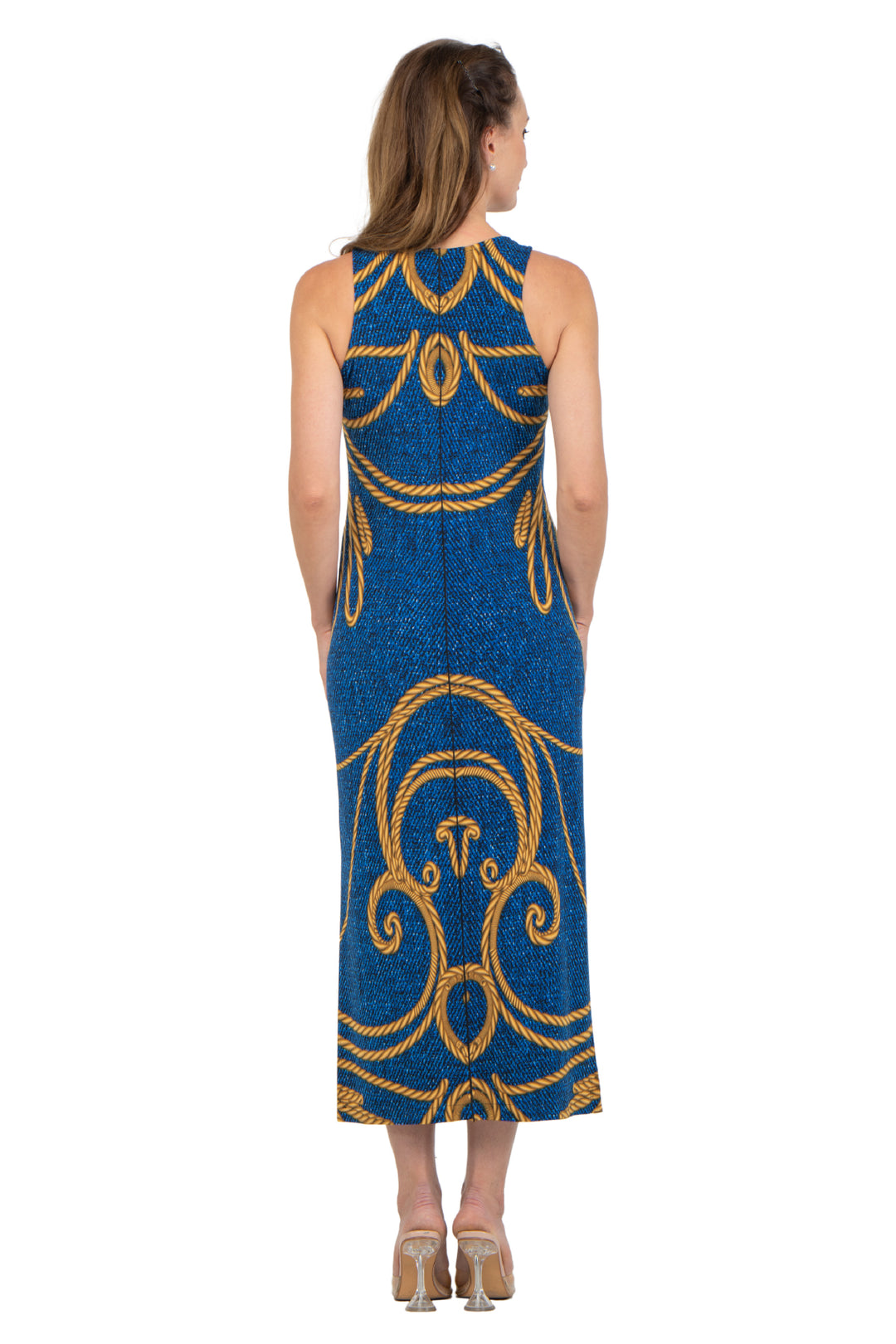 Even Bottom Side Slit Tank Midi Dress