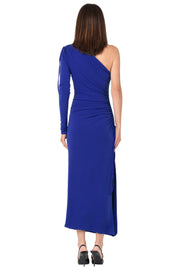 One-Shoulder Ruched Long Dress