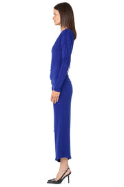 One-Shoulder Ruched Long Dress