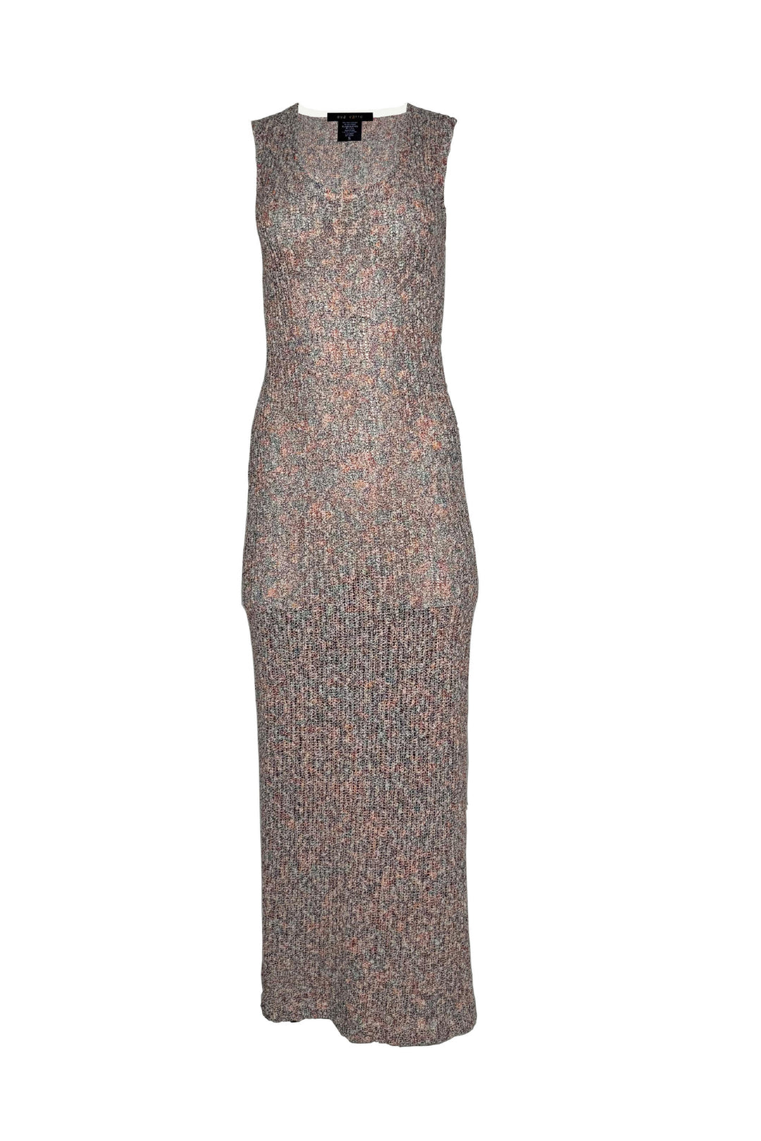 Pink Boucle Below Knee Tank Dress