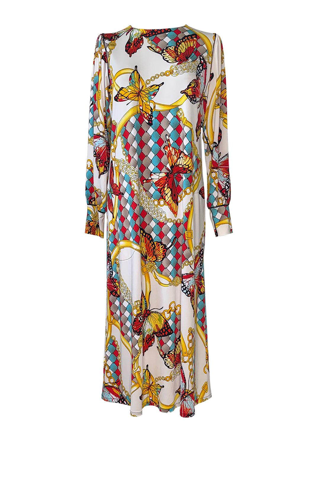 BLOUSON LONG SLEEVE  POCKET MIDI DRESS