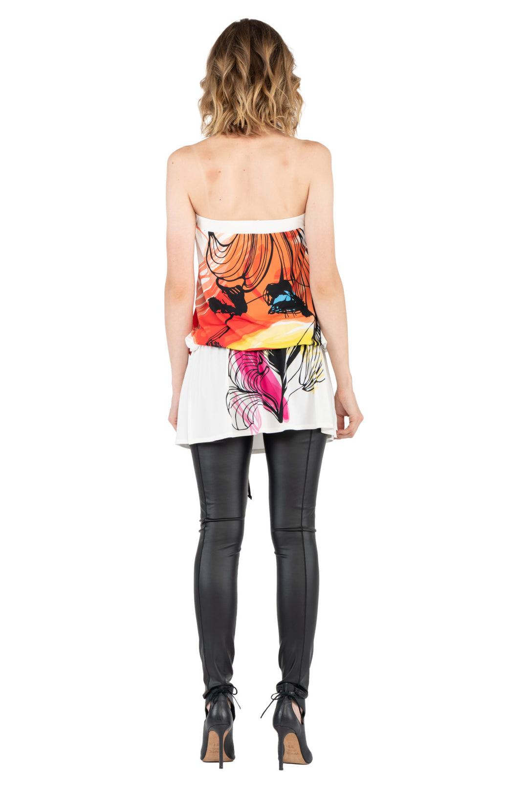 Strapless Gathered Waist Mini Dress / Tunic