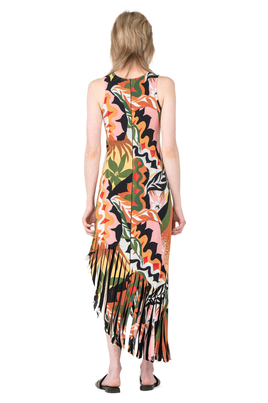 Fringe Double Layered Tank Dress