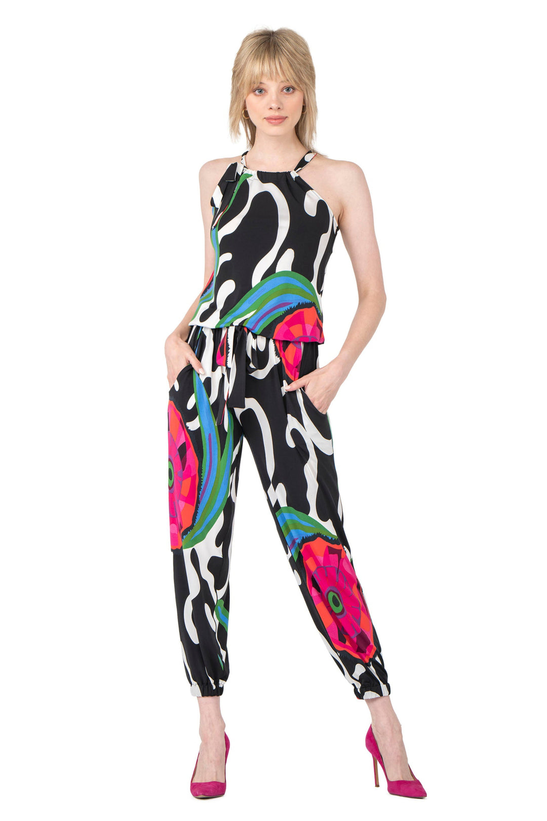 Neck Tie Jumpsuit