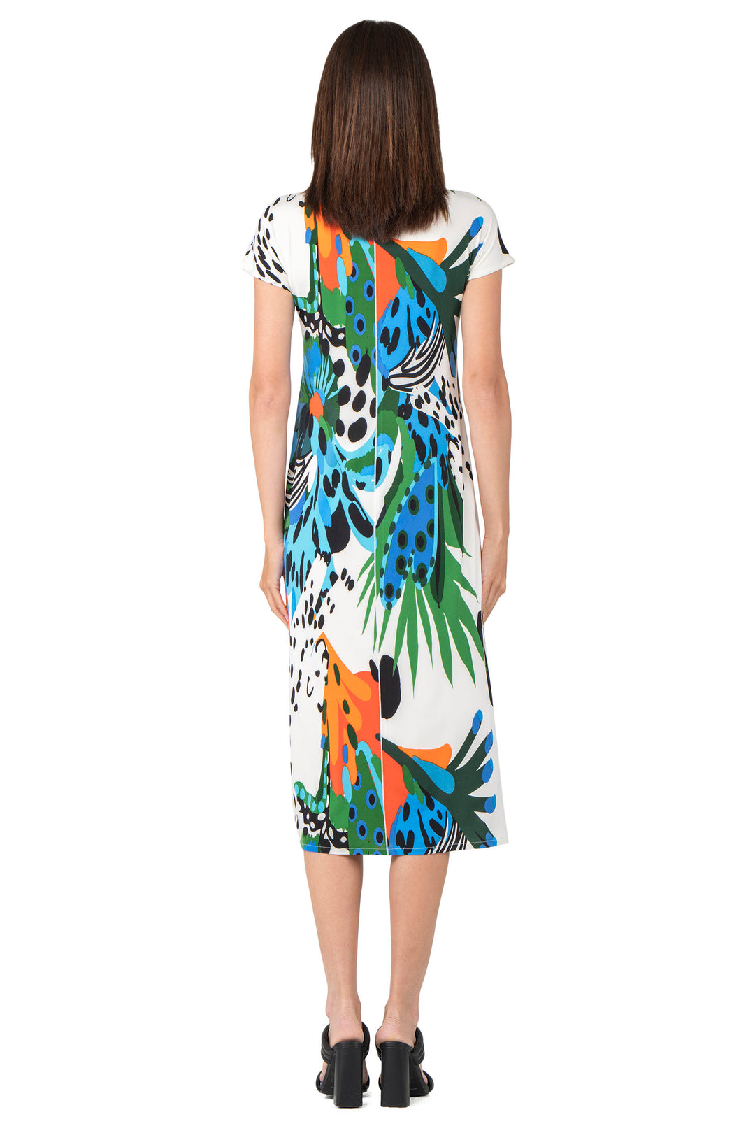 Cap Sleeve Below Knee Lined Dress no Slit