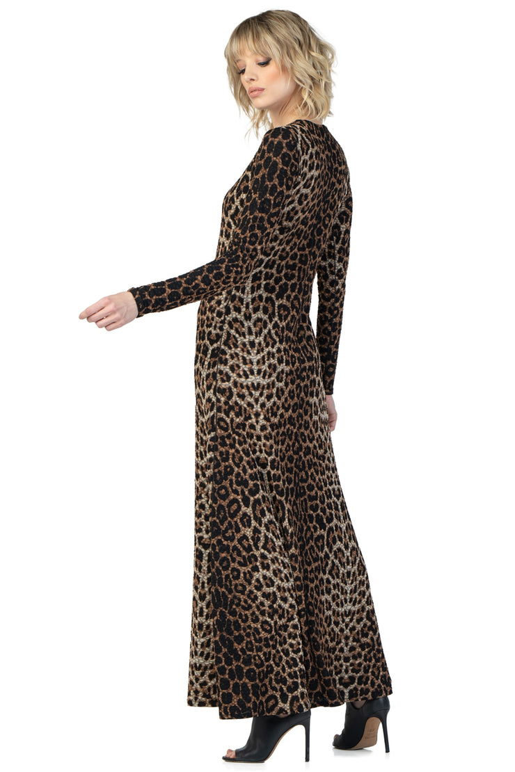 Long Sleeve A Line Extra Long Curved Hemline Dress EvaVarro Long Sleeve A Line Extra Long Curved Hemline Dress EvaVarro