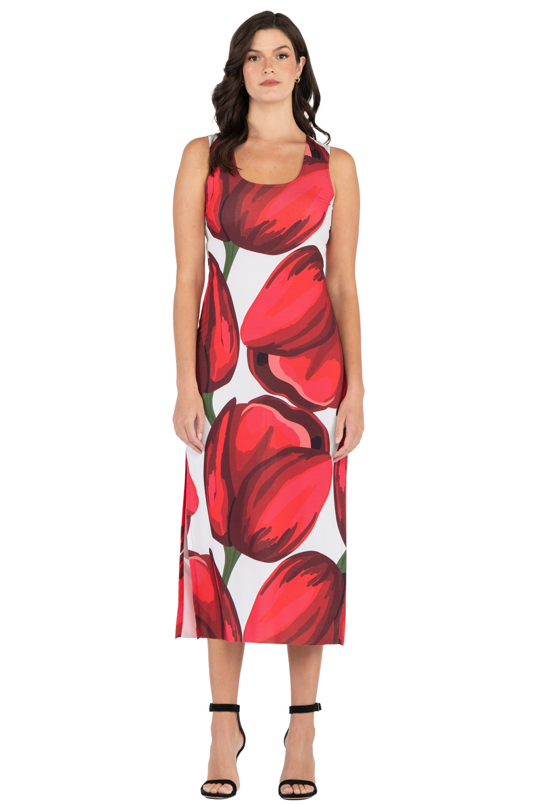 Raw Hemline U Neck Tank Dress