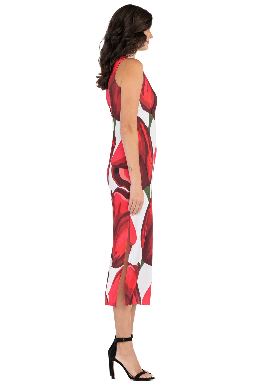 Raw Hemline U Neck Tank Dress