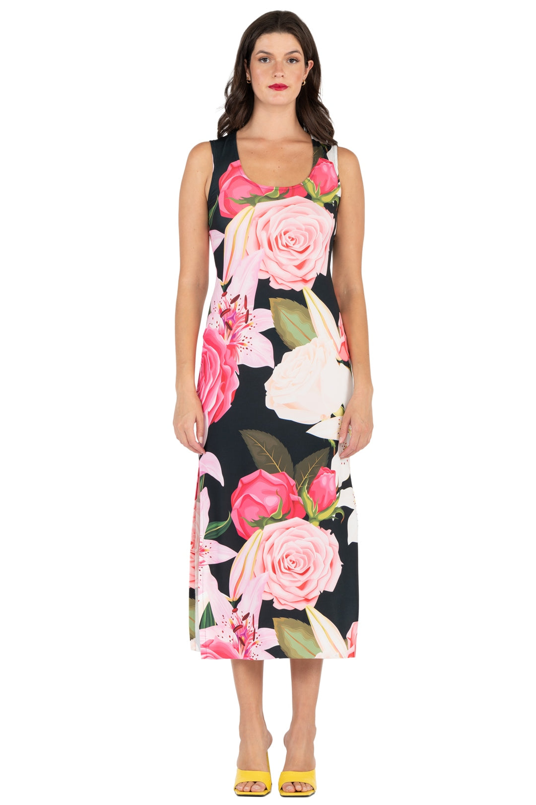 Raw Hemline U Neck Tank Dress