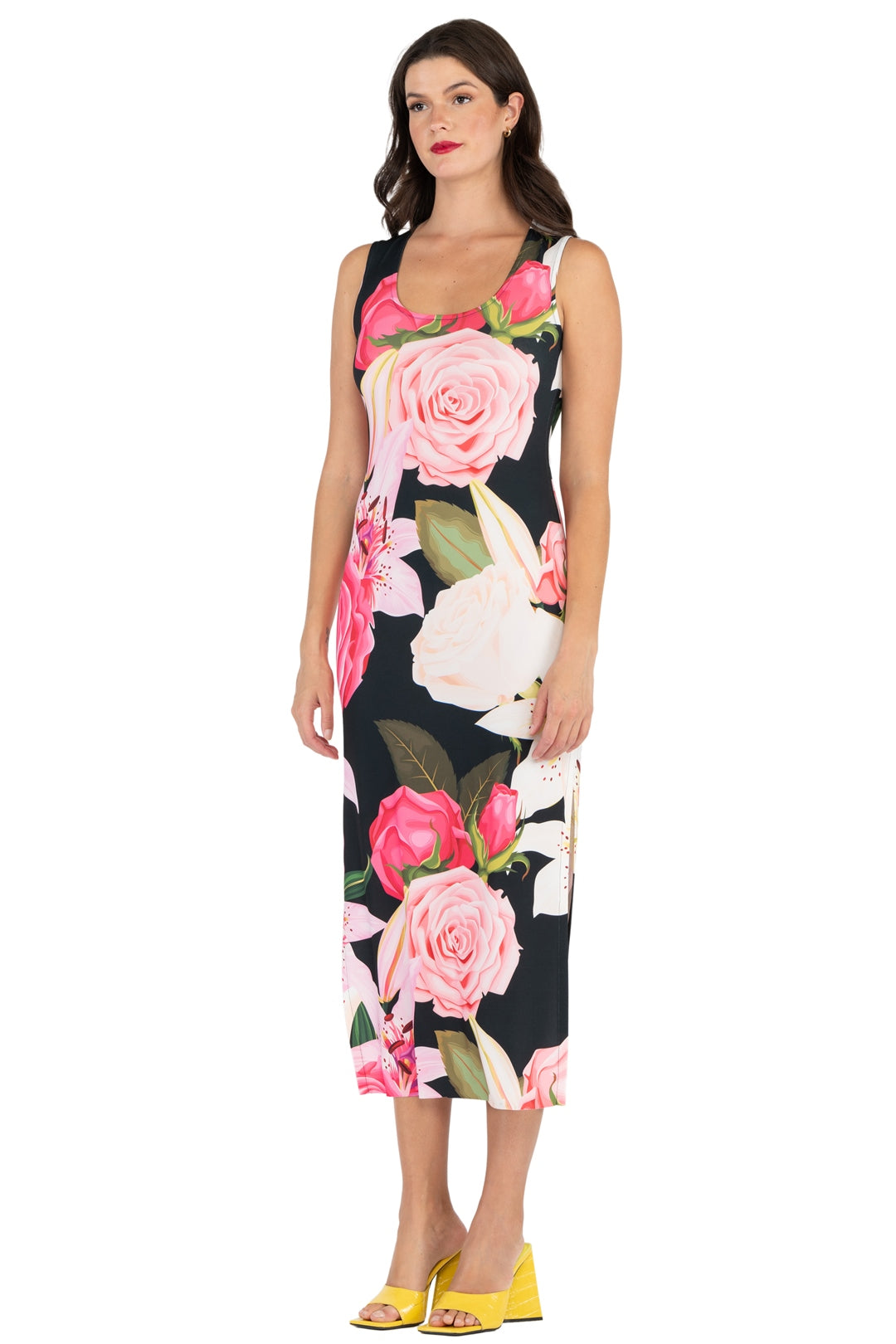Raw Hemline U Neck Tank Dress
