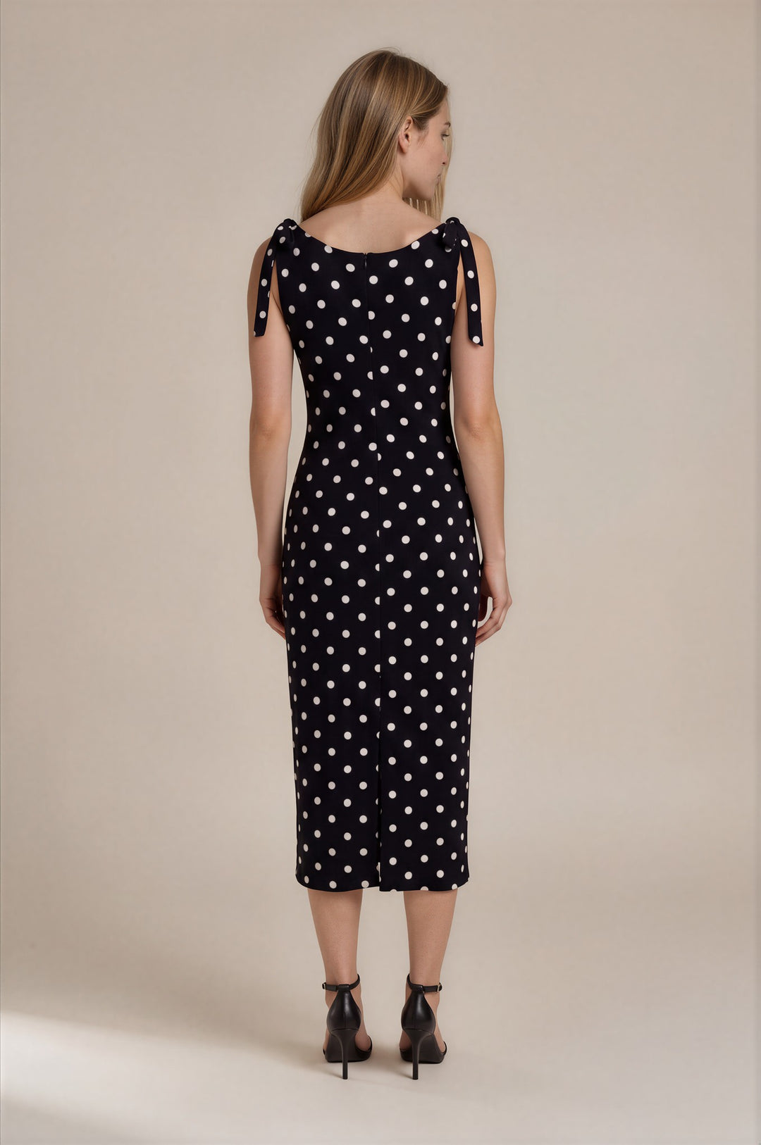 DOUBLE BODY TIE STRAPS BACK SLIT DRESS