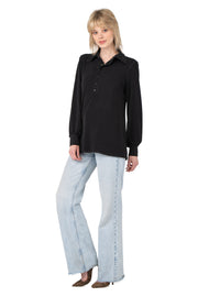 Cuff Long Sleeve Polo Shirt