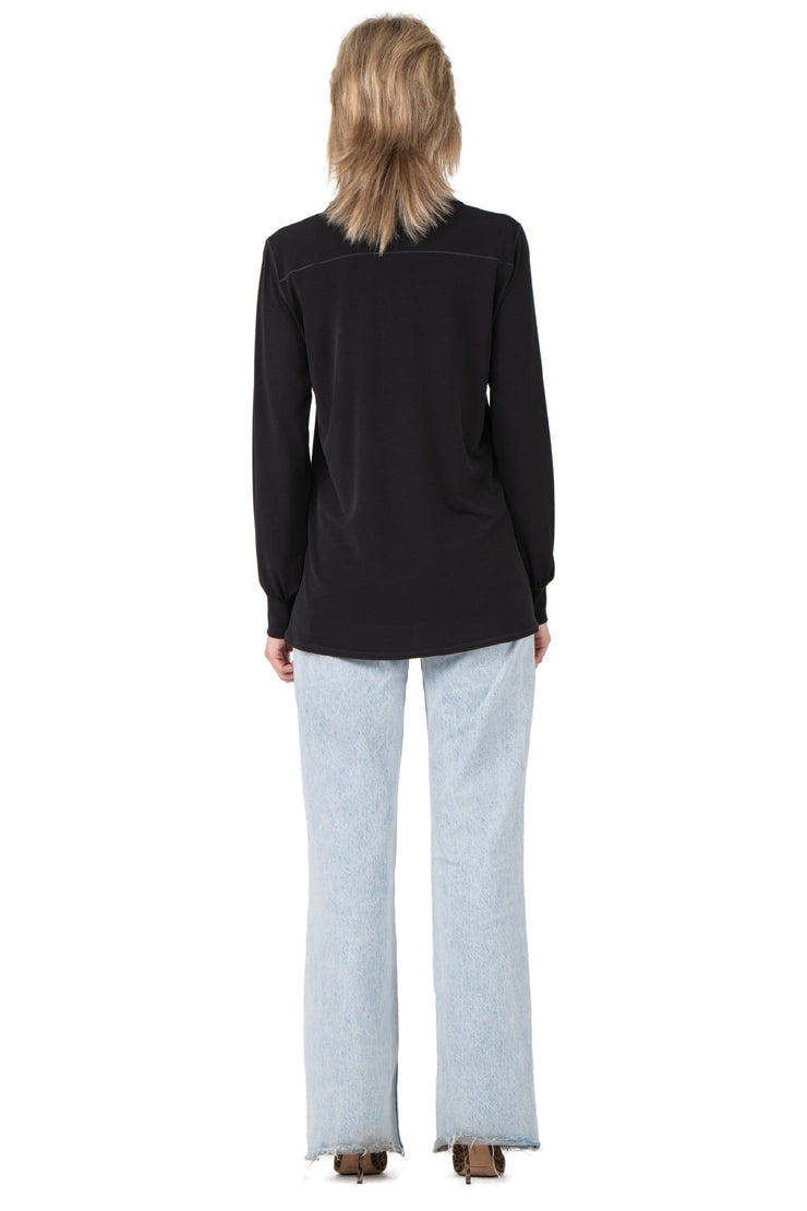 Cuff Long Sleeve Polo Shirt