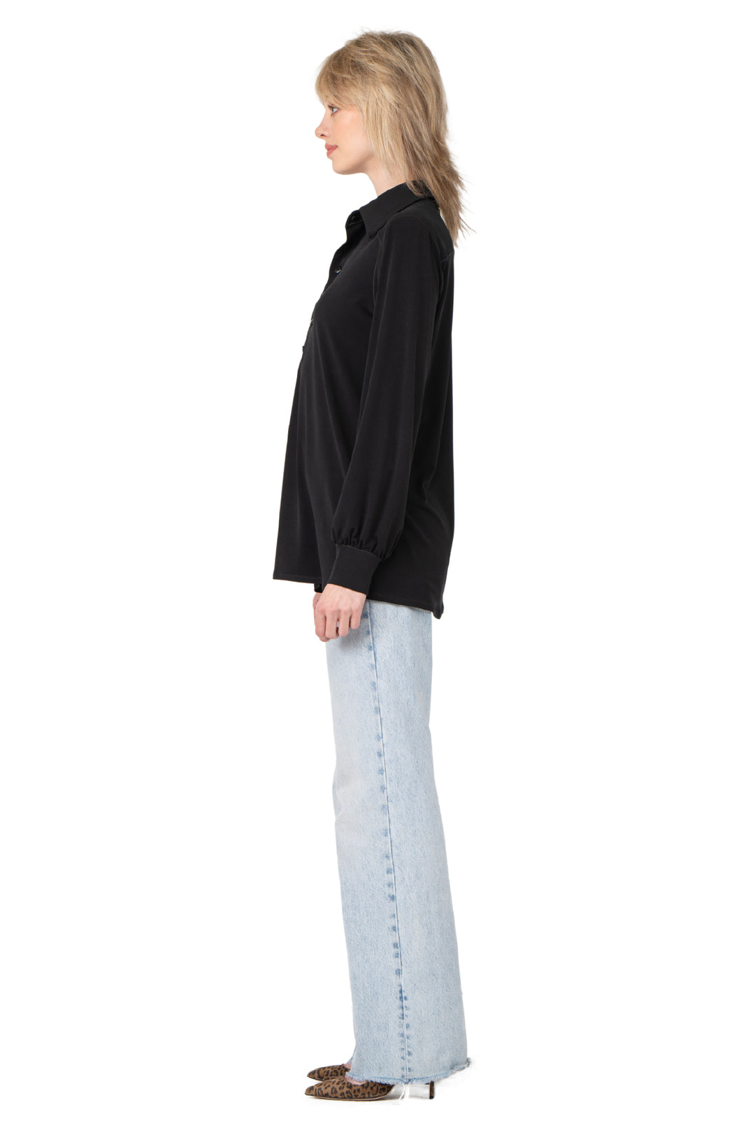 Cuff Long Sleeve Polo Shirt