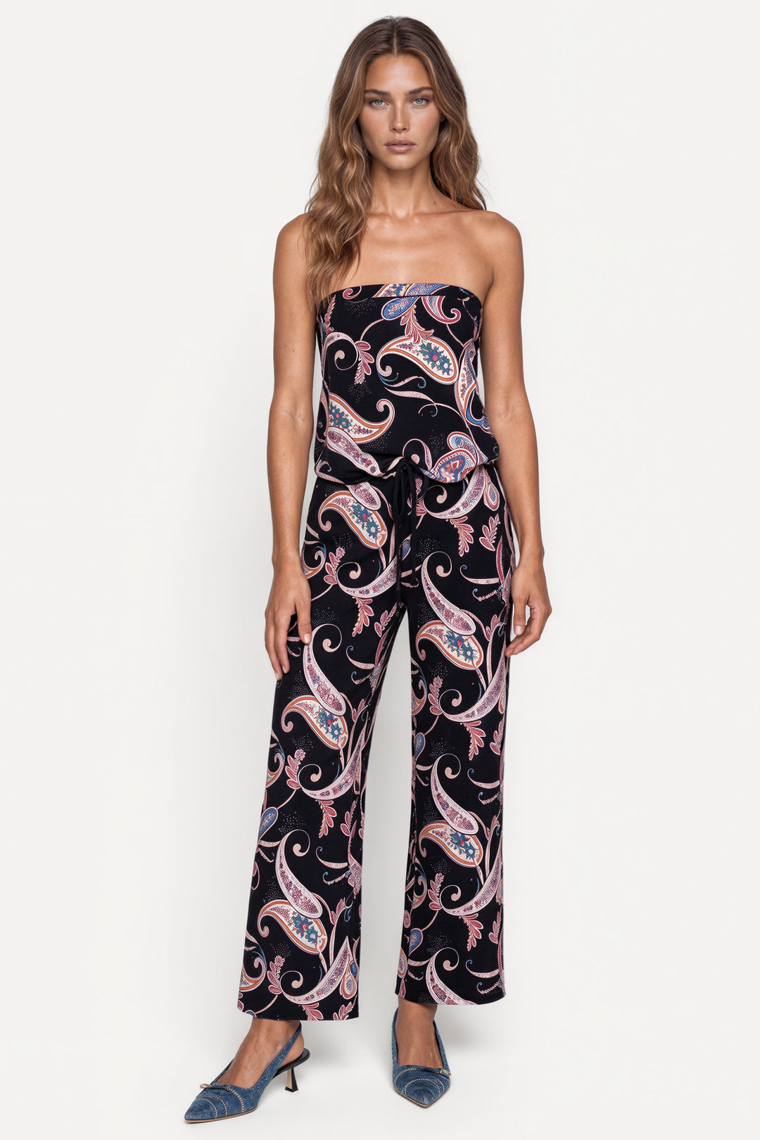 Blouson Jumpsuit with Drawstring Waist