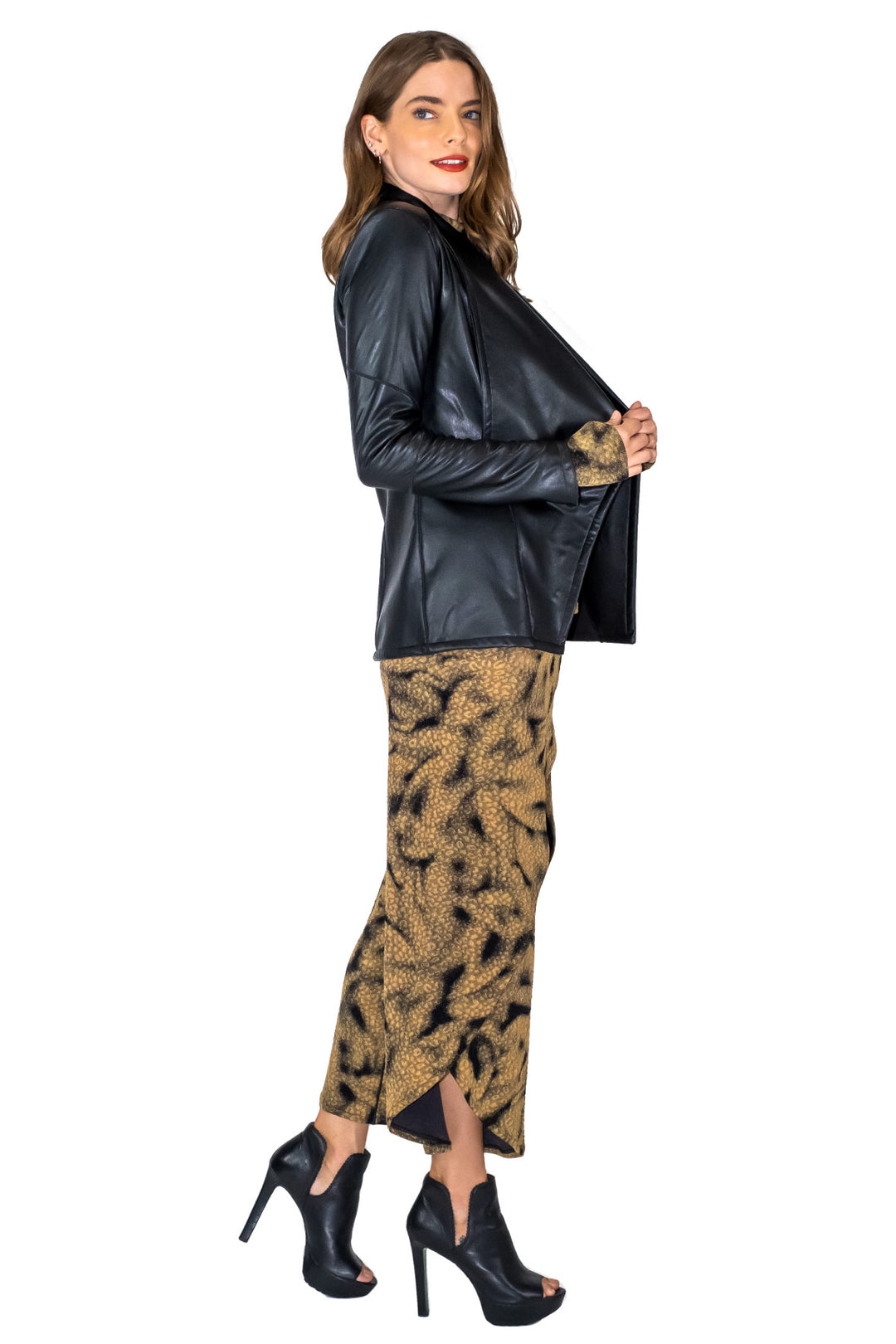 DBL Layered Cascade Jacket w/ Shoulder Pads