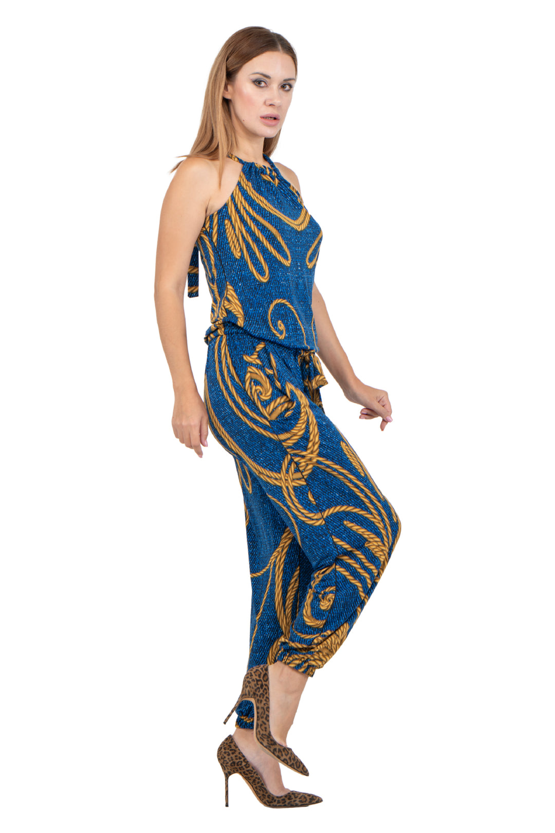 Neck Tie Jumpsuit