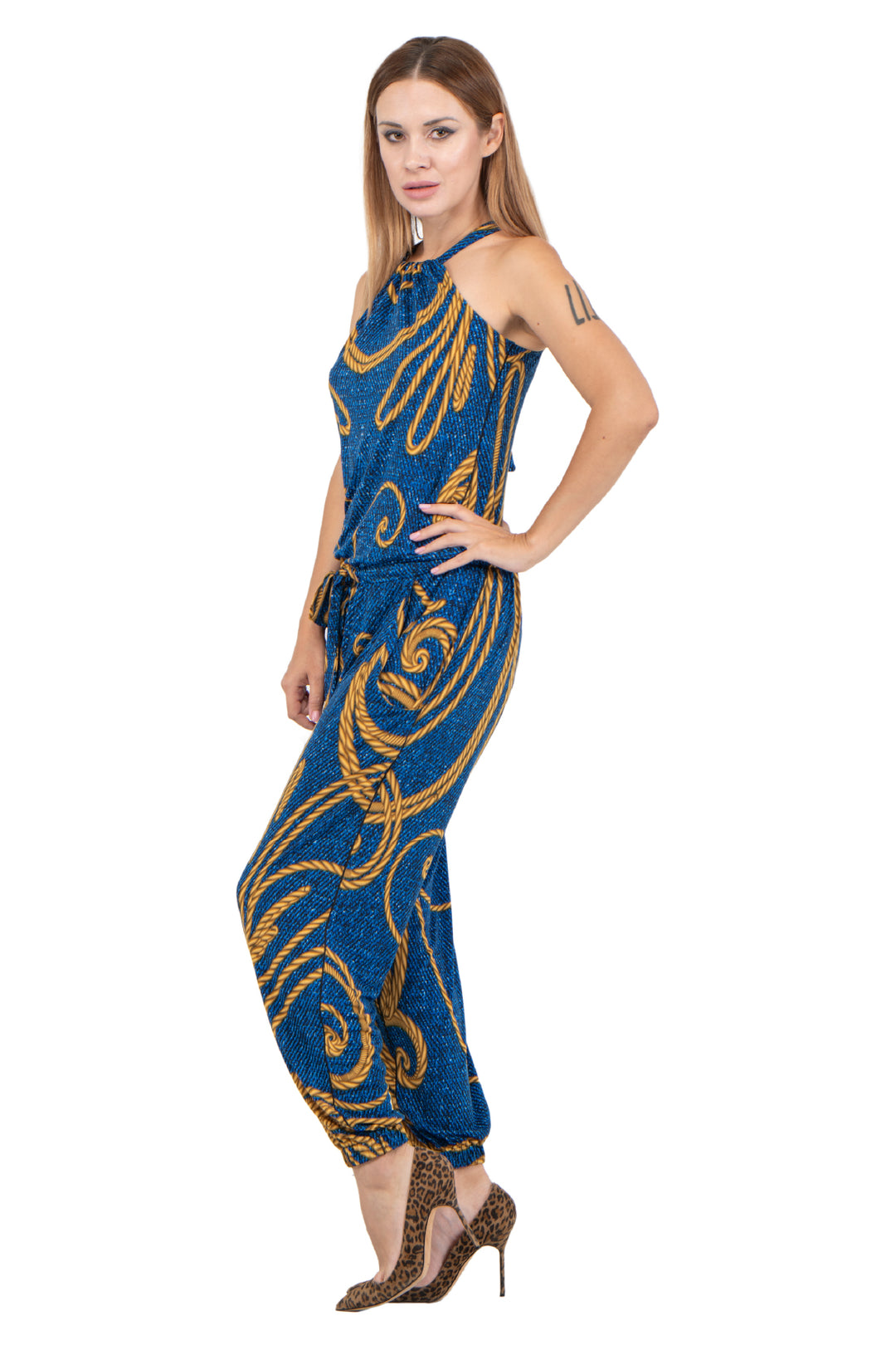 Neck Tie Jumpsuit