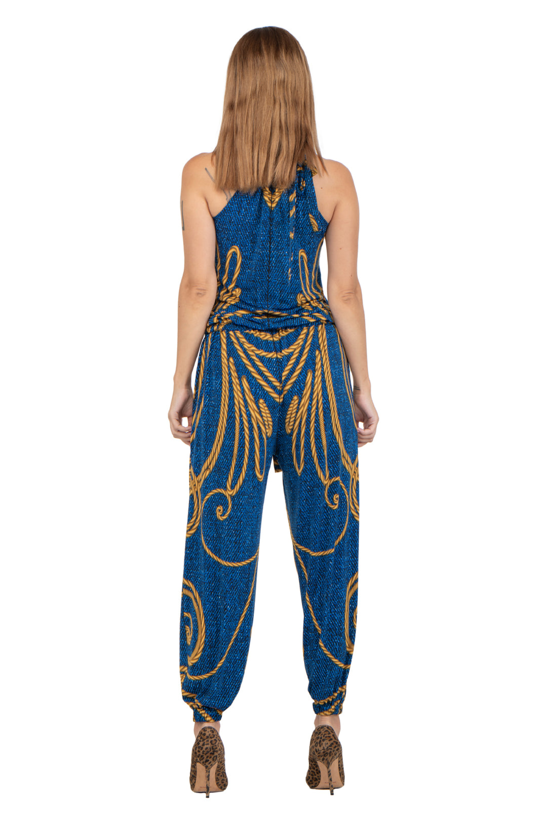 Neck Tie Jumpsuit