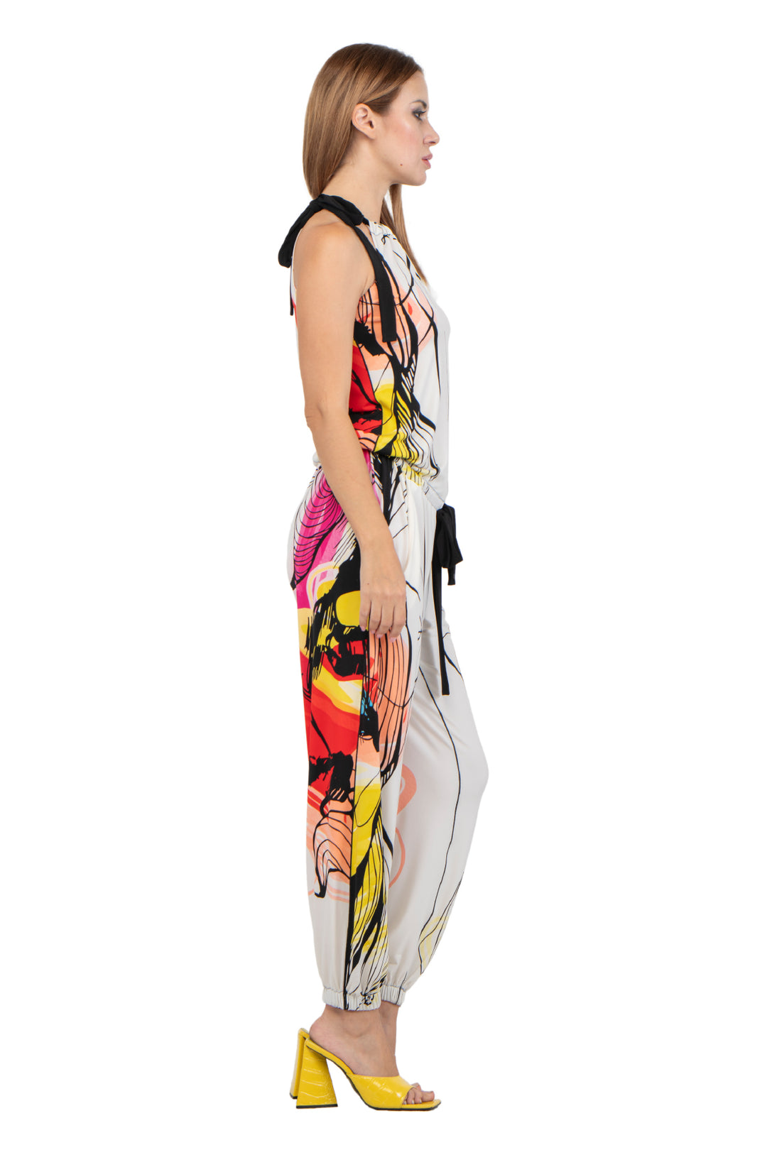 Neck Tie Jumpsuit