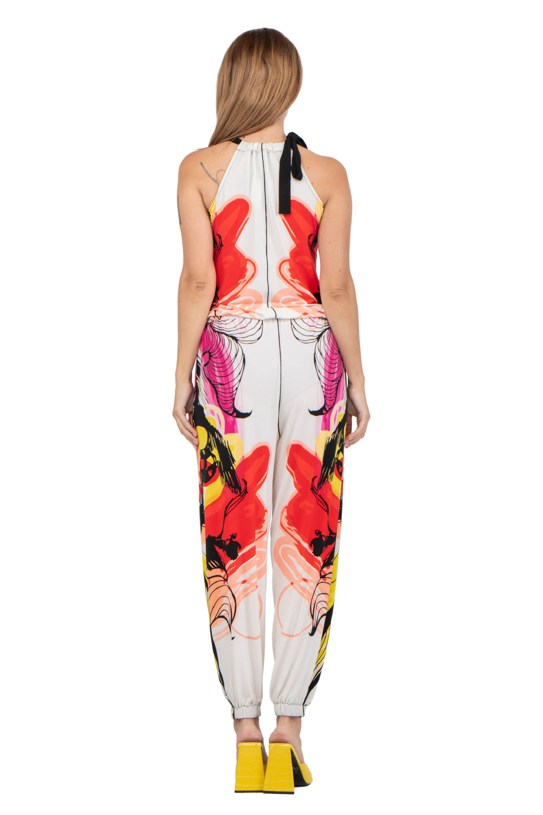 Neck Tie Jumpsuit