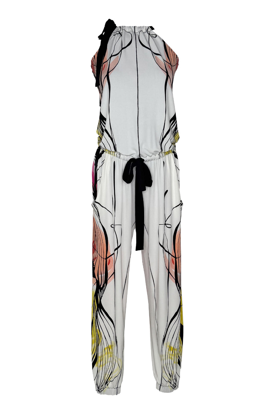 Neck Tie Jumpsuit
