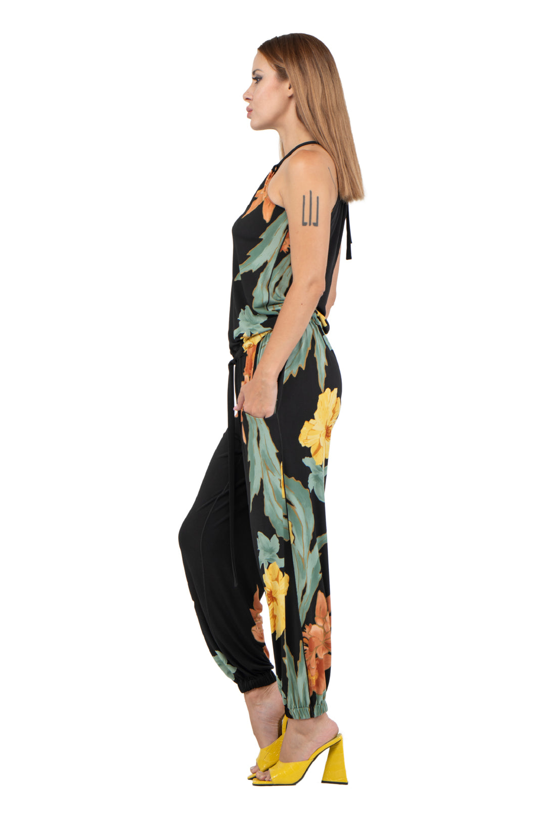 Neck Tie Jumpsuit