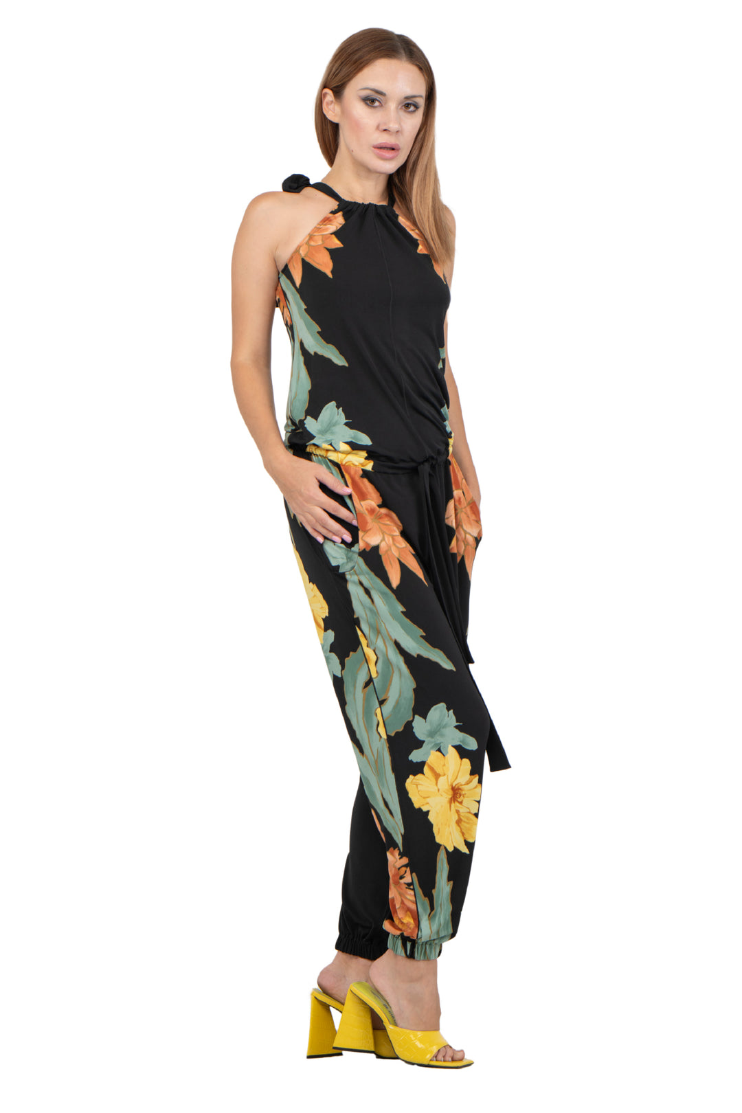 Neck Tie Jumpsuit