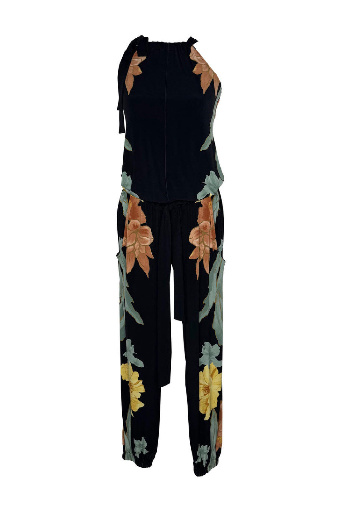 Neck Tie Jumpsuit