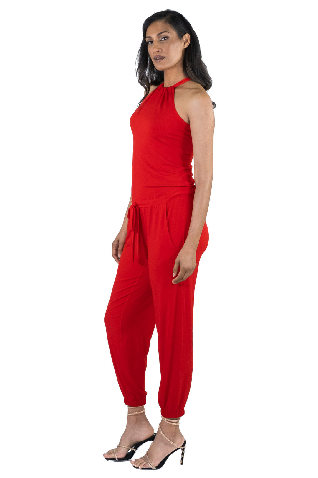 Neck Tie Jumpsuit