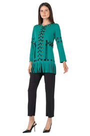 Multi Grommet Fringe Jacket