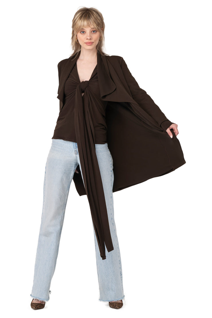 Wrap Collar Coat