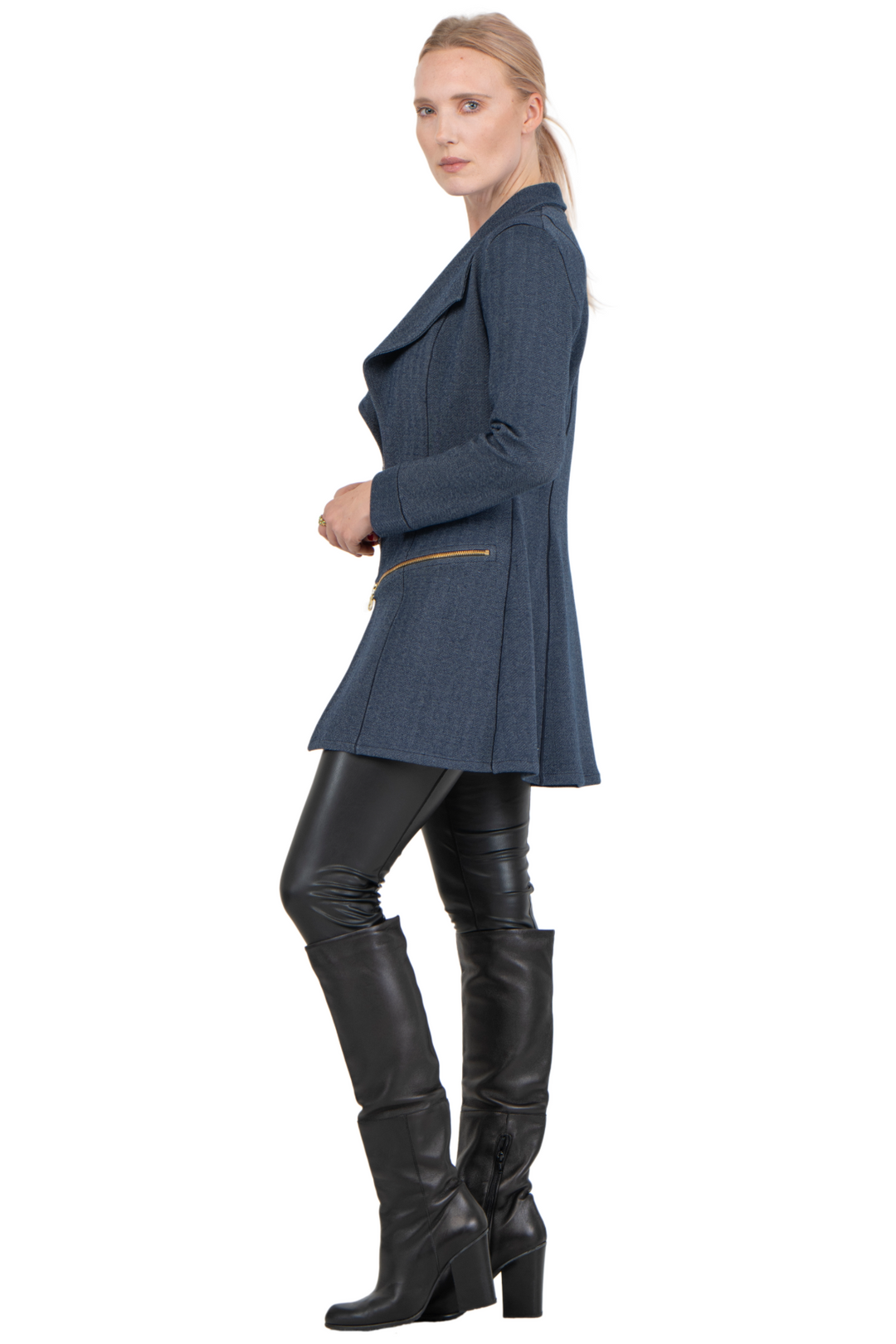 Lined Barcelona Jacket with Gold Zipper