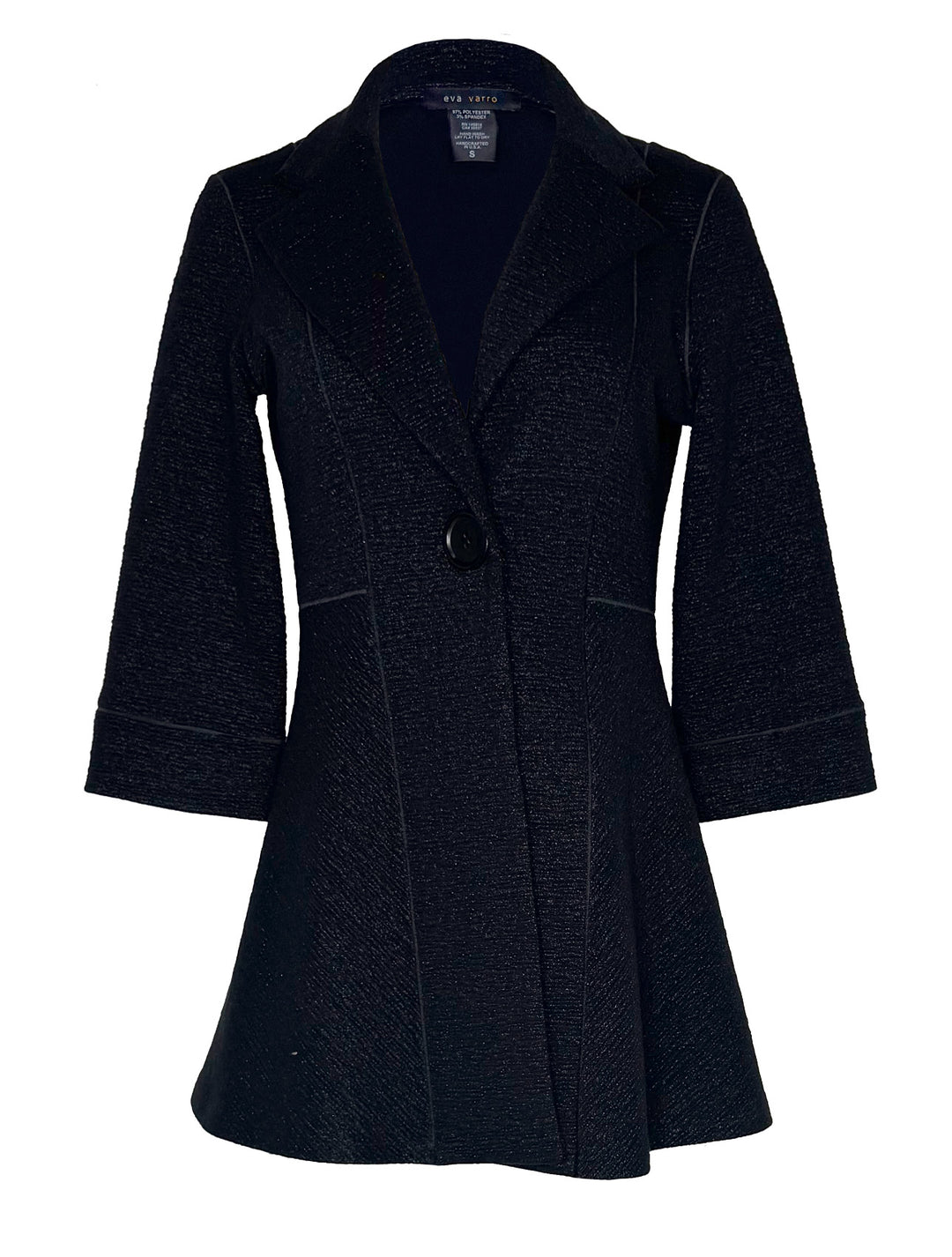 3/4 Sleeve A Line Empire One Button Lined Jacket