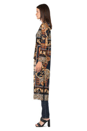 Side Slits Raw Hem Cardigan