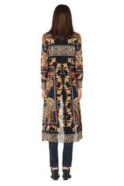 Side Slits Raw Hem Cardigan