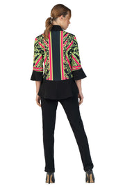 3/4 SLV Peplum Long Back Jacket