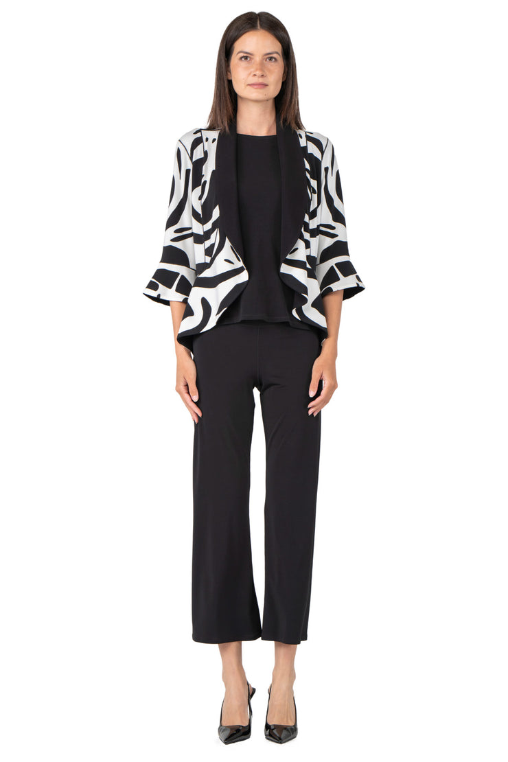 3/4 SLV Peplum Long Back Jacket