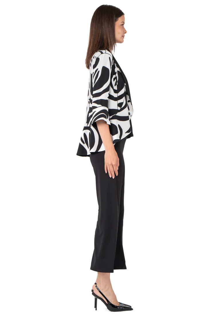 3/4 SLV Peplum Long Back Jacket