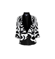 3/4 SLV Peplum Long Back Jacket
