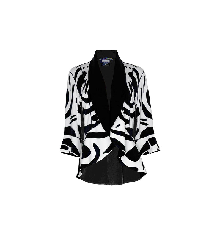3/4 SLV Peplum Long Back Jacket