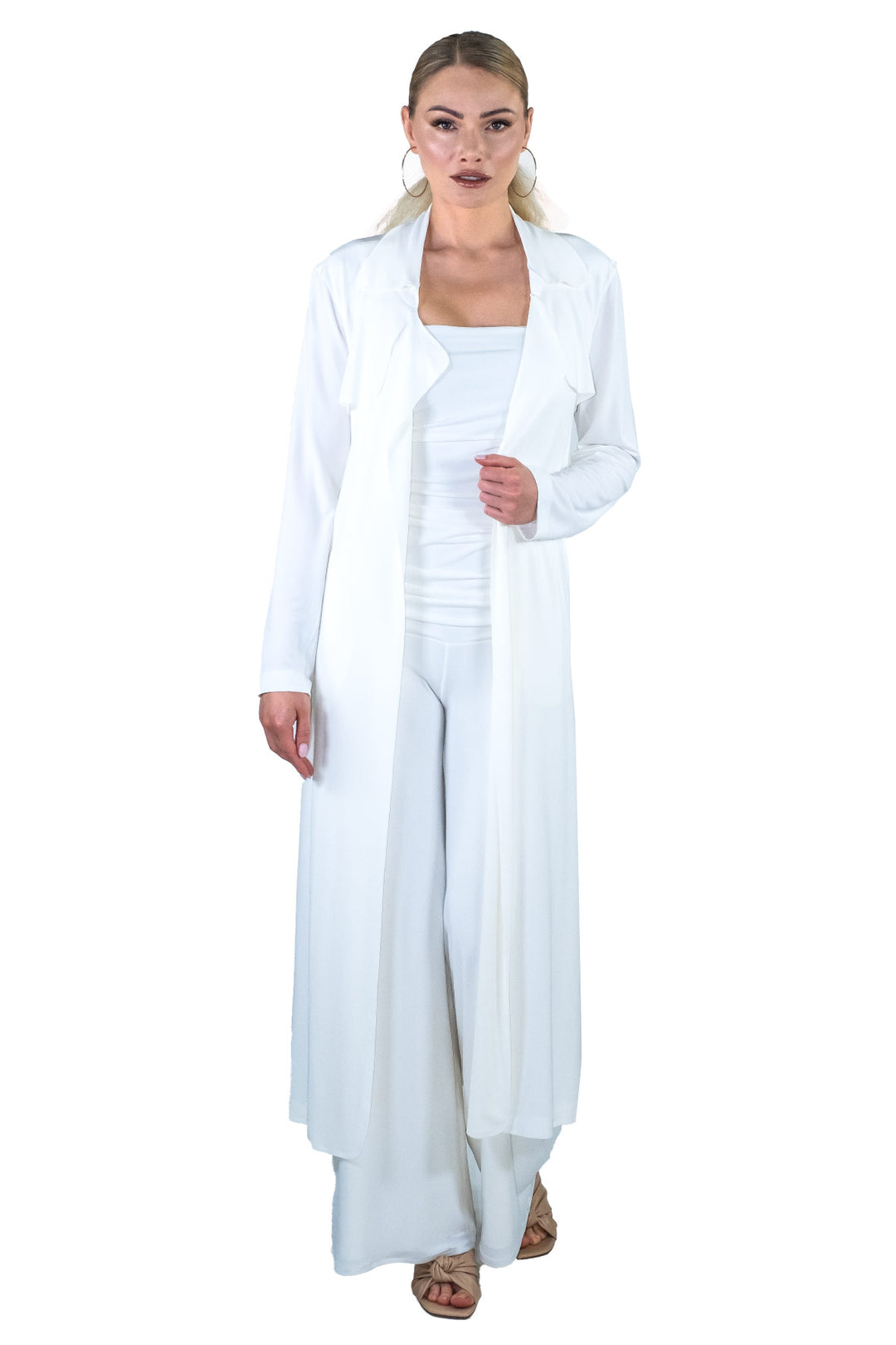 Overlay Yokes Coat w/ Sash