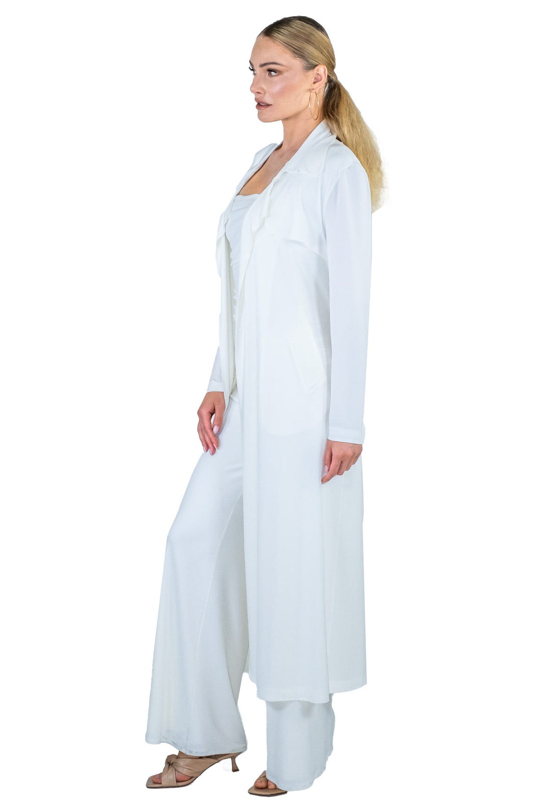 Overlay Yokes Coat w/ Sash