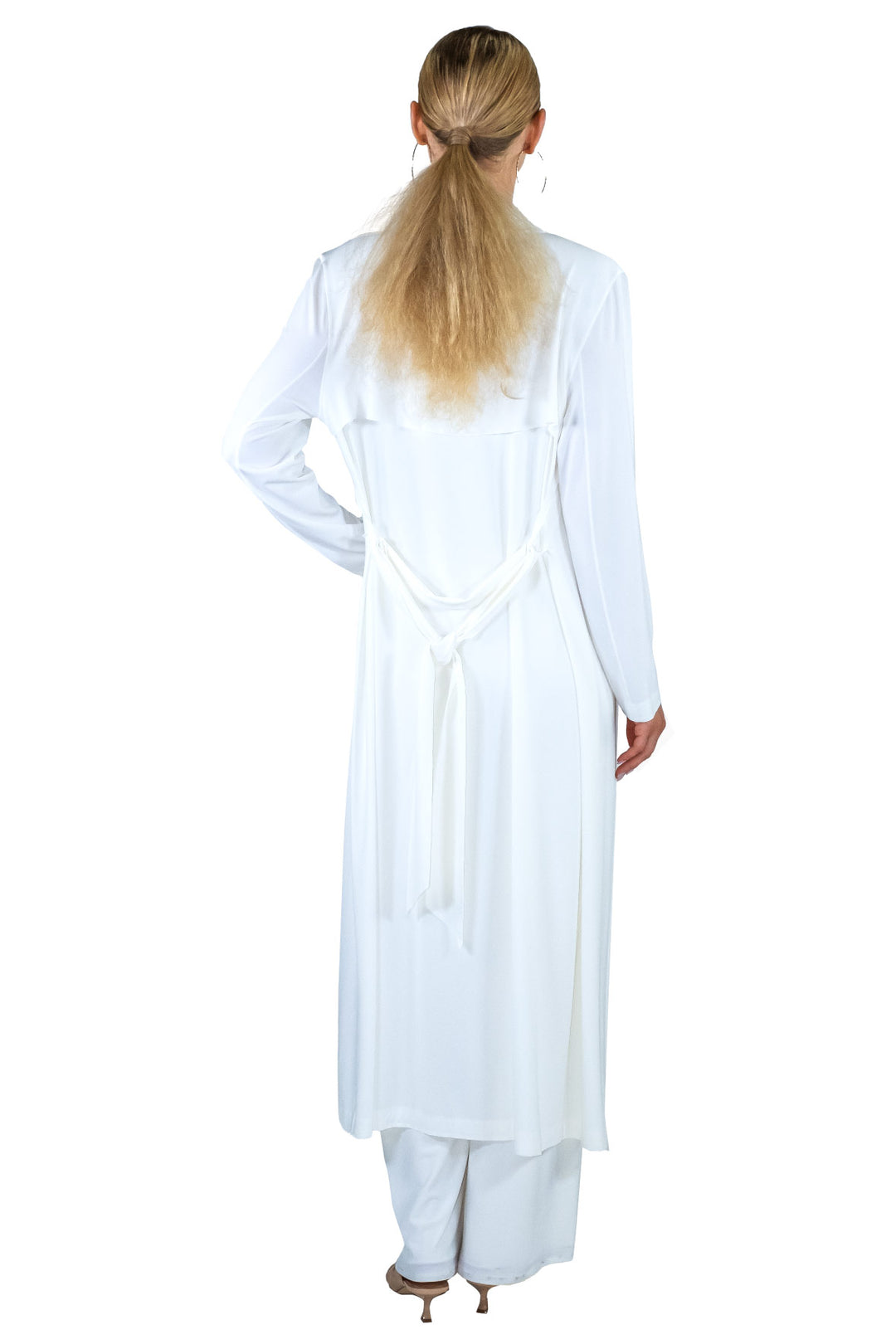 Overlay Yokes Coat w/ Sash