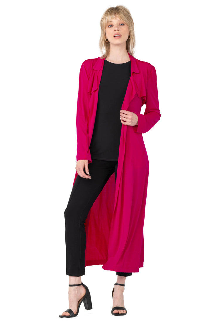Overlay Yokes LONG Coat w/ Sash
