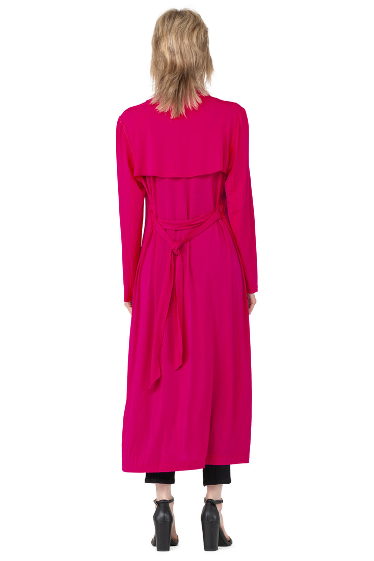 Overlay Yokes LONG Coat w/ Sash
