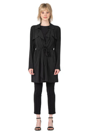 Overlay Yokes Coat w/ Sash