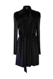 Overlay Yokes Coat w/ Sash