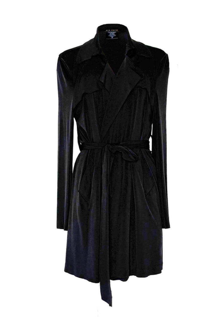 Overlay Yokes Coat w/ Sash