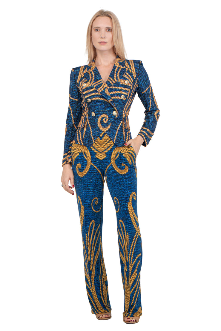 Double Breasted Peaked Lapel Short Jacket